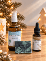 Coffret cadeau homme Douceur Cerise avec huile de barbe, eau de romarin et mini savon aux plantes de Chartreuse